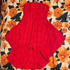 Brand new red romper size small.
